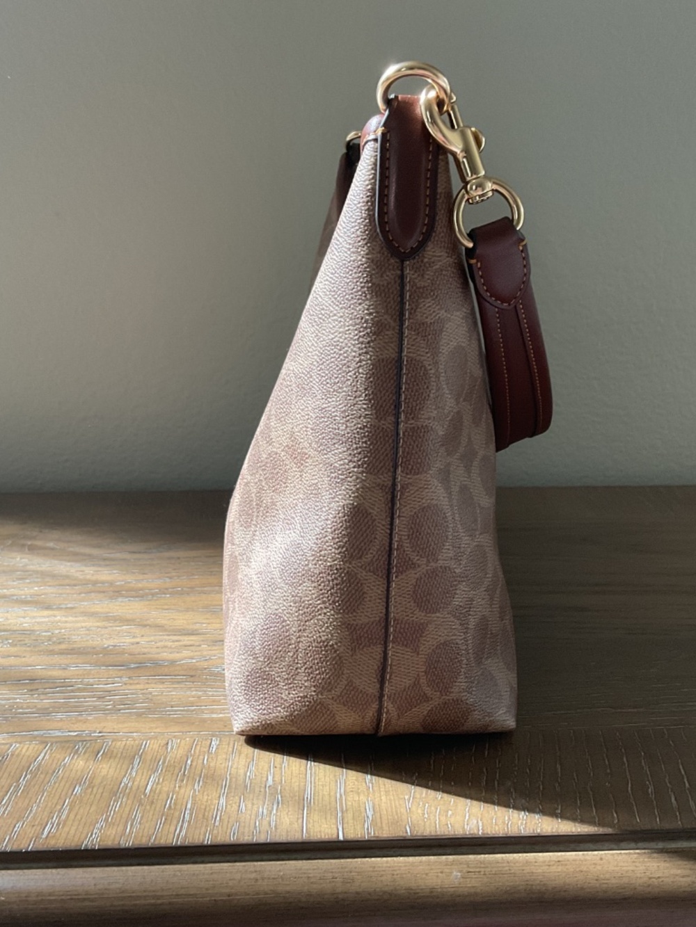 Coach Laurel Shoulder Bag-Signature Canvas with Bag Charm - Picture 6 of 15